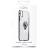 PURO Magnet Ring Cover - iPhone XR Case with Magnetic Finger Grip (Transparent)