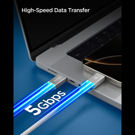 Spigen EB10010CC Essential - USB-C zu USB-C PD Kabel 100W 1m (Weiß)