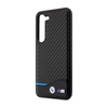 BMW Leather Carbon Blue Line - Etui Samsung Galaxy S23 (czarny)