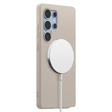 Spigen Silicone Fit MagSafe - étui pour Samsung Galaxy S25 Ultra (Natural Titanium)