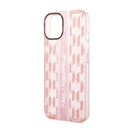 Karl Lagerfeld Mono Vertikaler Streifen - iPhone 14 Tasche (rosa)