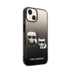 Karl Lagerfeld Gradient Ikonik Karl & Choupette - Case for iPhone 14 Plus (Black)