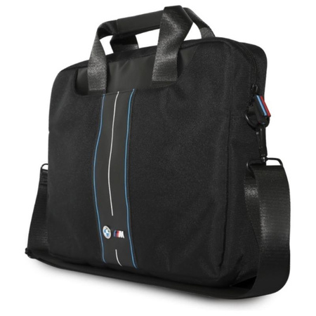 BMW Nylon Blue Stripe - 16" Notebooktasche (schwarz)