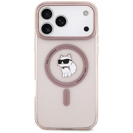 Karl Lagerfeld IML Choupette MagSafe - Pouzdro pro iPhone 17 Pro Max (růžové)