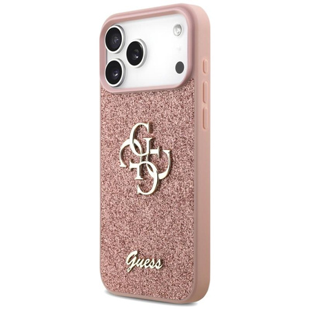 Guess Fixed Glitter Big 4G - Case for iPhone 17 Pro Max (pink)