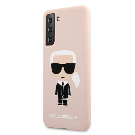 Pouzdro Karl Lagerfeld Fullbody Silicone Iconic - Samsung Galaxy S21 + (růžové)