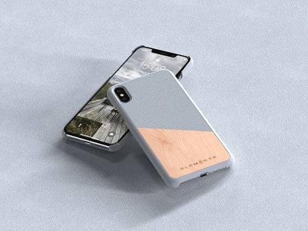Nordic Elements Original Hel - Fa tok iPhone Xs Max készülékhez (világosszürke)