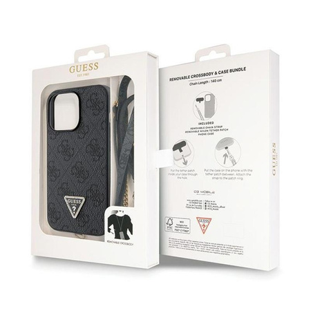 Guess Crossbody 4G Metal Logo - Tasche für iPhone 13 Pro (schwarz)