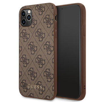 Guess 4G Metall Gold Logo - iPhone 11 Pro Tasche (braun)