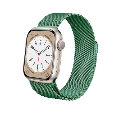 Crong Milano Steel – Cinturino in acciaio inossidabile per Apple Watch 44/45/46/49 mm (verde)