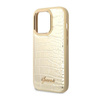 Guess Kroko Kollektion - iPhone 14 Pro Max Tasche (Gold)