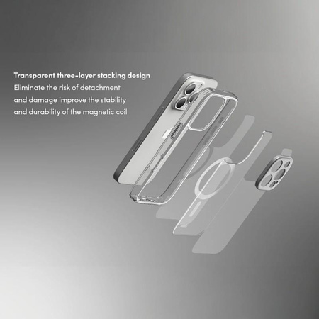 Moshi iGlaze MagSafe - Case for iPhone 16 Pro (Luna Silver)