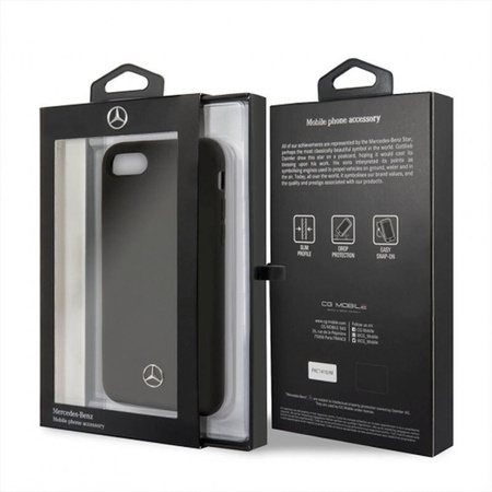 Mercedes Silicone Line - Tasche iPhone 8 / 7 (schwarz)