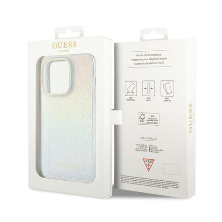 Guess IML Faceted Mirror Disco Iridescent - Schutzhülle für iPhone 14 Pro (Iridescent)