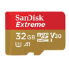 SanDisk Extreme microSDHC - 32 GB-os memóriakártya A1 V30 UHS-I U3 100/60 MB/s adapterrel