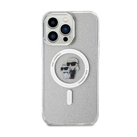 Karl Lagerfeld Karl & Choupette Glitter MagSafe - iPhone 14 Pro Max tok (átlátszó)