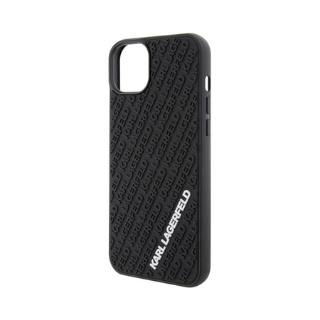 Karl Lagerfeld 3D Rubber Multi Logo - iPhone 15 Plus Tasche (Schwarz)