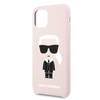 Karl Lagerfeld Fullbody Silicone Iconic - pouzdro pro iPhone 11 (růžové)