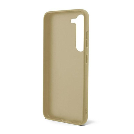 Guess Glitter Flakes Metal Logo Case - Samsung Galaxy S23+ Case (Gold)
