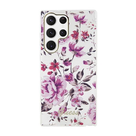 Guess Flower Collection - Etui Samsung Galaxy S23 Ultra (biały)