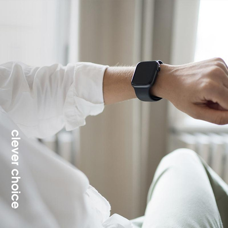 Crong Liquid - Řemínek pro Apple Watch 38/40/41/42 mm (modrý)