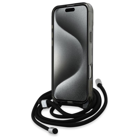 Karl Lagerfeld IML Crossbody Monogram Karl & Choupette Head MagSafe - iPhone 16 Pro Max tok (fekete)