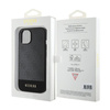 Guess 4G Bottom Stripe Metall Logo Kollektion - iPhone 15 Tasche (grau)