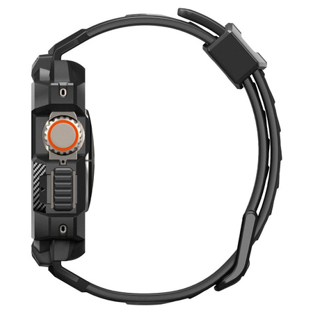 Spigen Rugged Armor Pro - Řemínek s pouzdrem pro Apple Watch Ultra 49 mm (Černá)