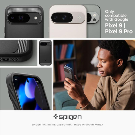 Spigen Rugged Armor - Hülle für Google Pixel 9 / 9 Pro (Matte Black)