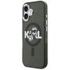 Karl Lagerfeld IML Glitter Karl & Choupette Sketch Logo MagSafe - Custodia per iPhone 17 (Nero)