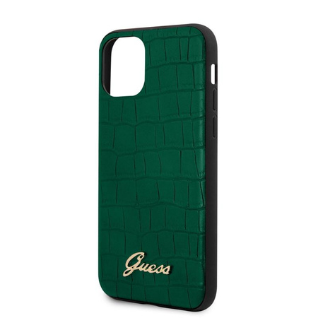 Guess Croco tok - iPhone 11 Pro Max tok (sötétzöld)