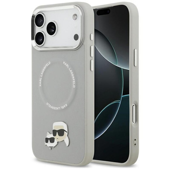 ETUI DO IPHONE 17 PRO MAX do MAGSAFE KARL LAGERFELD ORYGINALNE SZARE MODNE