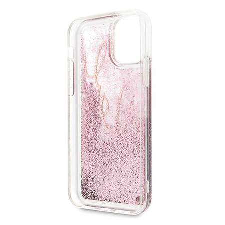 Karl Lagerfeld Signature Glitter Case - iPhone 11 Pro Case (Rose Gold)