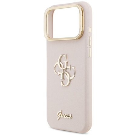 Guess Grained Big 4G & Stand Camera - Case iPhone 17 Pro Max (pink)