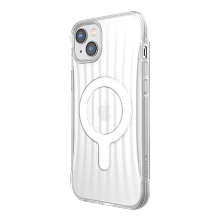 X-Doria Raptic Clutch MagSafe - Étui biodégradable pour iPhone 14 Plus (testé en chute libre à 3 m) (transparent)