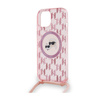 Karl Lagerfeld IML Crossbody Monogram Karl & Choupette Head MagSafe - iPhone 15 / 14 / 13 tok (rózsaszín)