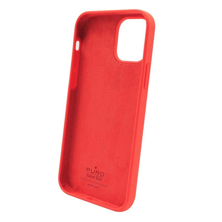 PURO ICON Cover - Coque iPhone 12 / iPhone 12 Pro avec protection antibactérienne (rouge)