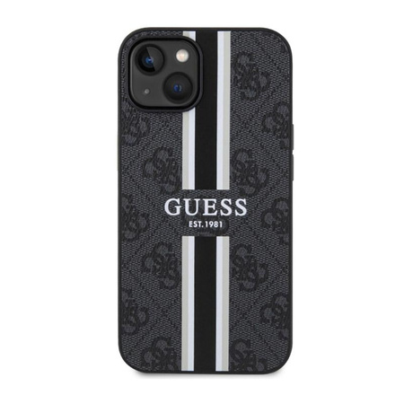 Guess 4G Printed Stripes MagSafe - pouzdro pro iPhone 14 Plus (černé)