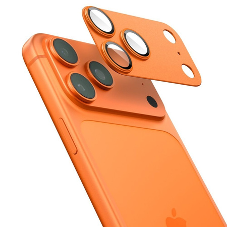 Spigen Optik Pro XL Glas.TR EZ Fit - Kameraobjektivschutz iPhone 17 Pro Max (Orange)