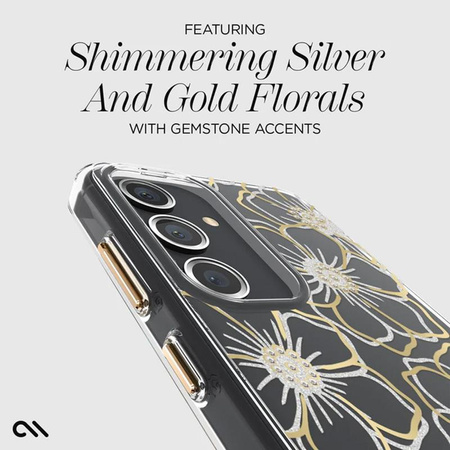 Case-Mate Floral Gems - Schutzhülle für Samsung Galaxy S24 (Gold)