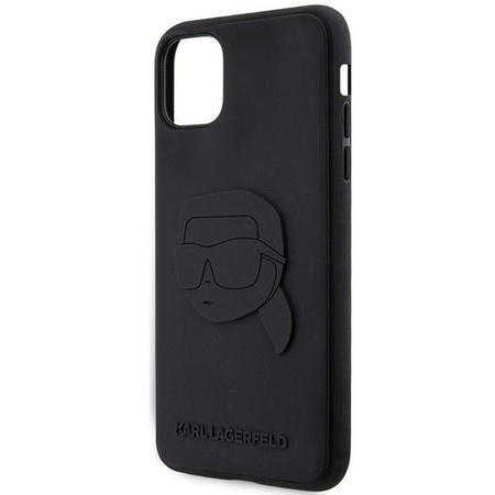 Karl Lagerfeld gumi Karl Head 3D - iPhone 11 tok (fekete)