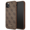 Guess 4G fém arany logó - iPhone 11 Pro tok (barna)
