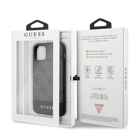 Guess 4G Bottom Stripe Collection - iPhone 11 Pro Max Case (gray)