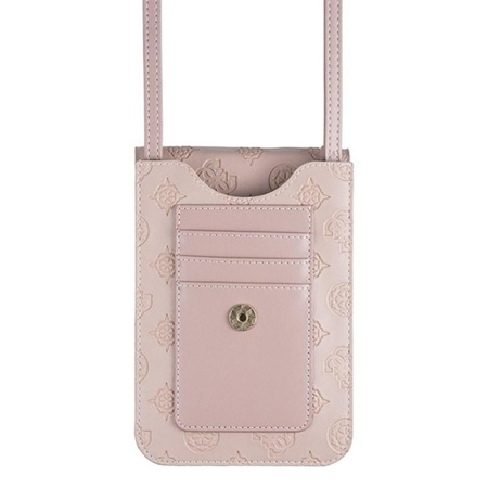 Guess 4G Peony Wallet Bag - taška s přihrádkou na smartphone (světle růžová)