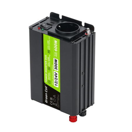 Green Cell - Inverter DUO 12V/24V 230V-ra 300W/600W Módosított szinusz hullámú feszültség átalakító