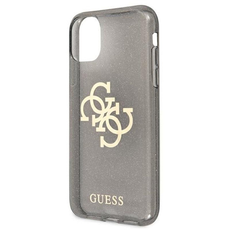 Guess Glitter 4G Big Logo - iPhone 11 tok (fekete)