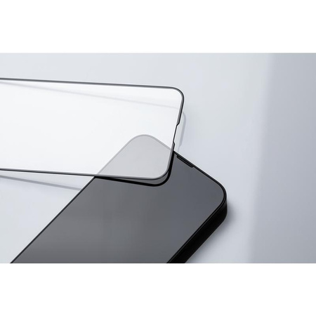 Moshi AirFoil Pro - Flexibles Hybridglas für iPhone 13 Pro Max (schwarzer Rahmen)