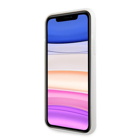 Guess Circle Glitter 4G - iPhone 11 Tasche (weiß)