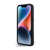 DKNY Bőr mono csíkos és fém logóval - iPhone 14 / 15 / 13 tok (fekete)