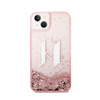 Karl Lagerfeld Liquid Glitter Big Logo tok - iPhone 14 Plus tok (rózsaszín)